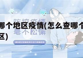 怎样属于哪个地区疫情(怎么查哪个地方是疫情风险地区)