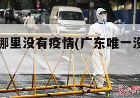 广东地区哪里没有疫情(广东唯一没有疫情的城市)